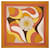 Sciarpa Saint Laurent Bianco Beige Arancione Giallo Senape Seta  ref.1204135