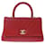 Timeless Chanel V-Stich Red Leather  ref.1204333
