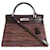 Hermès Hermes Kelly Vibrato bag 32 Brown Leather Cloth  ref.1204458