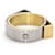 Autre Marque CARL DAU GEOMETRY Ring in Gold and Steel Silvery Cream Yellow gold  ref.1204519