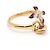 GUCCI Anello Farfalla in oro e smalto. Rosa Bianco D'oro - vista 4