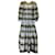 Autre Marque Tory Burch Bleu / Robe Madras cordée Dupioni en soie Madras multicolore verte  ref.1204870