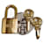 Kelly Hermès Ciondolo da borsa con lucchetto dorato Gold hardware Metallo  ref.1204907