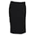 Gonna a tubino al ginocchio Dolce & Gabbana con dettaglio gancio laterale in cotone nero  ref.1205135