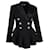Alessandra Rich Crystal-Embellished Peplum Blazer in Black Wool and Silk  ref.1205192