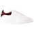 Übergroße Sneakers – Alexander Mcqueen – Leder – Weiß/Burgund  ref.1205215