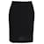 Max Mara Striped Knee-Length Skirt in Black Cotton  ref.1205227