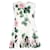Dolce & Gabbana Top con volantes y estampado de rosas en algodón blanco  ref.1205252