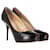 Giuseppe Zanotti Zapatos de salón con punta abierta Donna Marrone en cuero negro  ref.1205280
