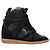 Isabel Marant Beckett Baskets montantes compensées en daim noir