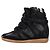 Isabel Marant Beckett Baskets montantes compensées en daim noir - vue 4