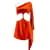 CULT GAIA Kleider T.Internationale S-Leinen Orange  ref.1205341