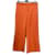 ZIMMERMANN Pantalone T.0-5 2 WOOL Arancione Lana  ref.1205359