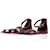 Hermès HERMES  Sandals T.eu 38.5 leather Dark red  ref.1205428