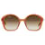 Chloé Chloe Orange orangefarbene Sonnenbrille mit geflochtenen Bügeln – Größe  ref.1205451