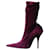 Balenciaga Purple velour pointed-toe boots - size EU 39.5 Velvet  ref.1205455