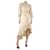 Zimmermann Cream asymmetric ruffled midi wrap dress - size UK 10 Silk  ref.1205466