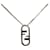Fendi Silver O'Lock Necklace Silvery Metal Platinum  ref.1205539
