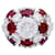 inconnue Platinum Ring, diamants, ruby. Diamond  ref.1205889