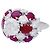 inconnue Platinring, Diamanten, Rubin. - Ansicht 2