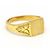 Autre Marque Anello con sigillo quadrato in oro giallo. D'oro - vista 3
