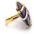 Autre Marque Zweifarbiger Ring im italienischen Design. Silber Golden - Ansicht 6
