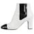 Chanel Botins de couro branco - tamanho UE 38  ref.1166300