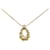 Yves Saint Laurent YSL Gold Gold Plated Crystal Twisted Drop Pendant Necklace Golden Metal Gold-plated  ref.1180082