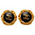 Pendientes de clip Chanel Gold CC Metal Chapado en oro  ref.1191297