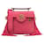 Balmain Pink Fringed Embossed Suede B-Buzz 23 Handle bag Leather  ref.1202716