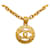 Collier pendentif rond CC en or Chanel Métal Plaqué or Doré  ref.1202726