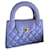 Mini sac shopping Chanel Cuir Lavande  ref.1206524