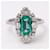 Autre Marque LYCEE Emerald and Diamond Ring. Silvery Green White gold  ref.1206550