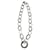 DOLCE & GABBANA steel necklace with large elongated circles and engraved logo Silvery  ref.1206826