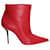 Saint Laurent Pierre 95 Ankle Boots in Red Leather  ref.1206854