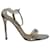 Gianvito Rossi G-Saite 105 Sandalen aus silbernem Leder mit PVC-Besatz Metallisch  ref.1206857