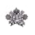 Gucci Gunmetal Brass Rhinestones Crystal conditionment Ring Size M Silvery  ref.1206876