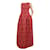 Erdem Burgunderfarbenes, ärmelloses Jacquard-Kleid mit Blumenmuster – Größe UK 10 Bordeaux Polyester  ref.1207008