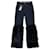 Fendi Jeans Blu navy Cotone Pelliccia  ref.1207033