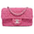 Borsa Chanel con patta rettangolare mini classica in tweed rosa Panno  ref.1207068