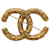 Broche Chanel Oro CC Dorado Metal Chapado en oro  ref.1207074