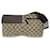 Gucci Brown GG Canvas Double Pocket Belt Bag Beige Leather Cloth Pony-style calfskin Cloth  ref.1207126
