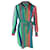 Diane Von Furstenberg Vestido camisero de seda a rayas multicolor Algodón  ref.1207171