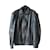 Yves Saint Laurent chaqueta biker vintage de cuero negro para hombre  ref.1207510