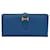 Béarn Hermès Bearn Blue Leather  ref.1207712