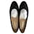 Chanel CC Ballet Flats Black Leather Patent leather  ref.1208056
