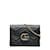 Gucci GG Marmont Leder-Geldbörse mit Kette 474575 Schwarz  ref.1208240