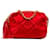 Sac bandoulière en chaîne en satin CC rouge Chanel Tissu  ref.1208483