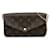 Pochette Felicie con monogramma marrone Louis Vuitton Tela  ref.1208502