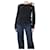 Chanel Jersey negro con hombros descubiertos en mezcla de mohair - talla UK 8 Cachemira Nylon  ref.1208529